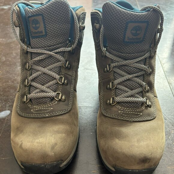 Timberland Women's Mt. Maddsen Mid WaterProof Hiking Boots – Grey/Olive - Picture 7 of 15